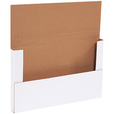 14 1/8 x 8 5/8 x 1″ White Easy-Fold Mailers ECT-32B 50/Case