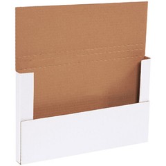 14 1/8 x 8 5/8 x 1″ White Easy-Fold Mailers ECT-32B 50/Case