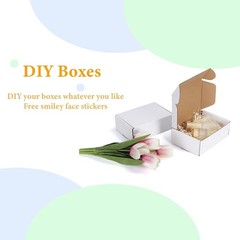 Pack of 25 Easy to Assemble 6x4x2 White Shipping Boxes for Small Business Use