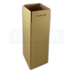 25 4x4x48 EcoSwift Cardboard Packing Tall Long Shipping Corrugated Box Cartons
