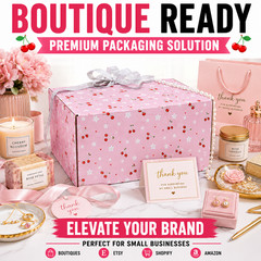 12x10x4 Cherry Print Shipping Boxes 32 ECT B-Flute Gift Mailer Boxes