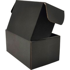 Lmuze 6x4x3 inches Small Shipping Boxes Set of 50 – Black Mailer Corrugated C…