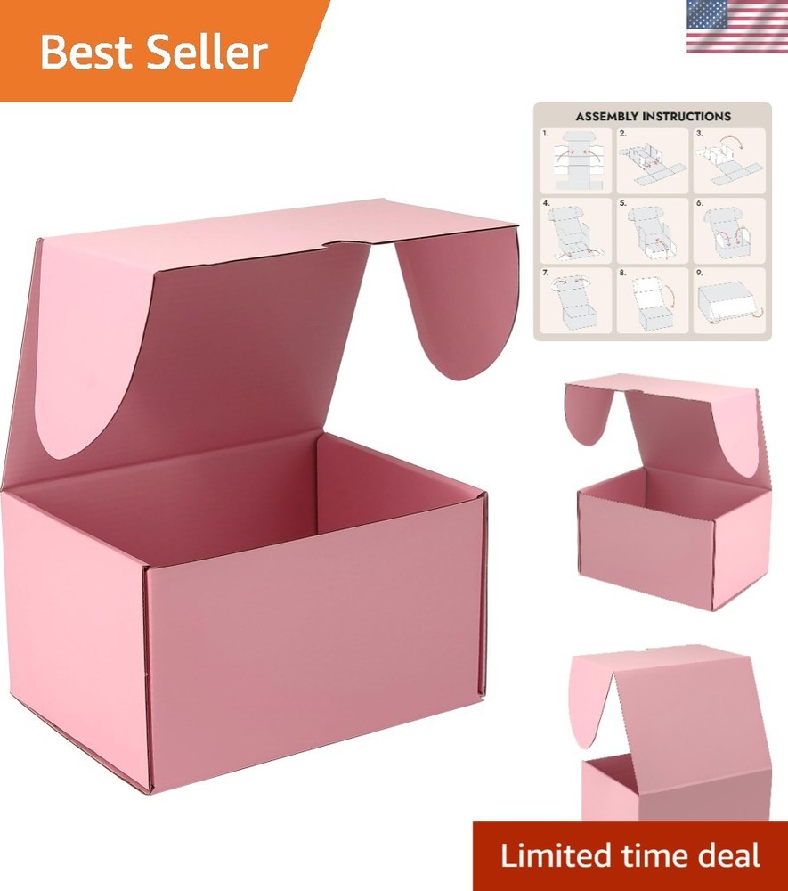 Pink Shipping Boxes for Small Business – Pack of 15