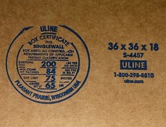 36″ x 36″ x 18″ Cardboard Corrugated Box – SINGLE BOX