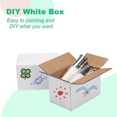 Brand New 6x4x4 Shipping Boxes 50 Pack White Cardboard