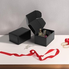 Pack of 40 Black Cardboard Shipping Boxes 6x4x3