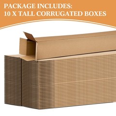 10 Pcs 6 x 6 x 48 Inch Golf Club Shipping Boxes 6L x 6W x 48H Tall Corrugated…