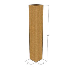 10 6x6x36 Kraft Brown Corrugated Shipping Boxes 32 ECT Single-Wall New
