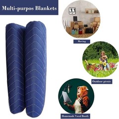 4 Pack Moving Blankets Heavy Duty 80″x72″ Quilted Packing Blankets for Moving…