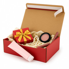 25 Red Shipping Boxes 10x8x4 | Self-Seal Folding Mailers – No Tape Needed