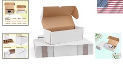 Brand New 25 Pack 12x6x4 White Small Shipping Boxes for Packaging Small Business