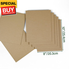 50 Pack Brown Corrugated Cardboard Sheets 8″L x 10″W, Flat Kraft Sheet for DIY G