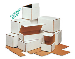 50 PACK 8 x 6 x 3″ White Corrugated Mailing Shipping Boxes 32B Folding Mailers