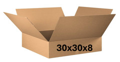 30″ x 30″ x 8″ CARDBOARD BOX – 200 lb – SINGLE BOX