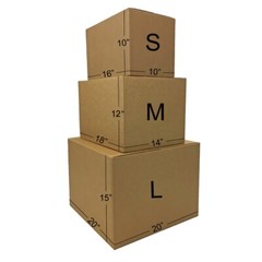UBMOVE Moving Boxes 3 Room Economy Kit 36 Boxes & Packing Supplies