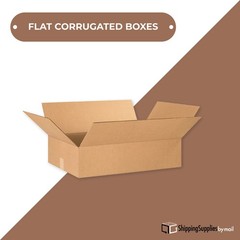 15 x 10 x 4″ Flat Corrugated Boxes, ECT-32 Brown Shipping/Moving Boxes 25/Bundle