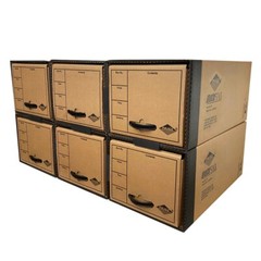 UOFFICE Quick Stack Drawer File Boxes, 24″ x 12.5″ x 10.5″, 6 Pack