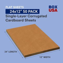 24″ x 12″ 50-Pack – Large Card Board Sheets for Packaging, Layer Separation, …