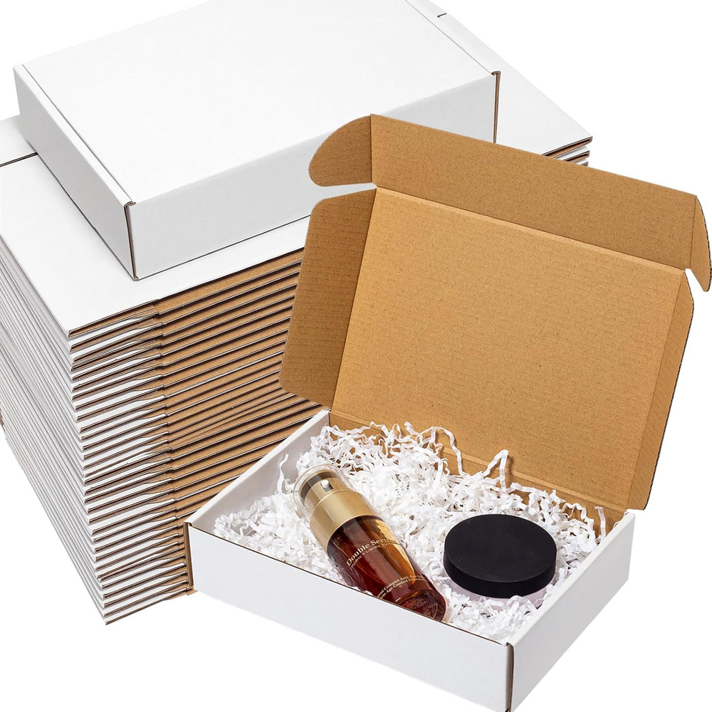 White Corrugated Mailers MANY SIZES 20-60 Pack Shipping Packing Boxes Box Mailer