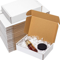 White Corrugated Mailers MANY SIZES 20-60 Pack Shipping Packing Boxes Box Mailer