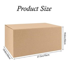 2 corrugated cardboard moving boxes, 27x20x20 in, sturdy/durable shipping boxs