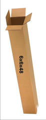 Shipping Box 6x6x48 Inches Inside Dimensions Tall Single Wall 32 ECT Corrugated