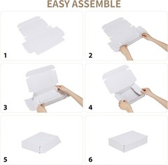 Lightweight 6x4x3 Shipping Boxes Set of 50 – Easy Assembly & Eco-Friendly