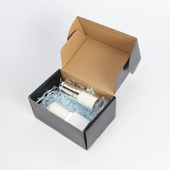 25 Pack 6X4X3 Shipping Boxes for Small Business, Black Packaging Cardboard Boxes