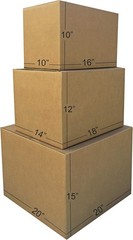 30 Brown cartoon Cardboard Moving Boxes in Small, Medium and Large Sizes