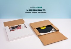 White Vinyl Record Mailers 12.8×12.8×1 in LP Cardboard Boxes