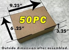 9x6x3 TAPE FREE 50pc Shipping Boxes Perfect For Trading Cards, Books, Etc