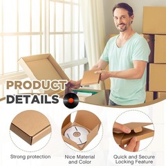 50 Pcs 5 5/8″L X 5″W X 7/16″H Cd Mailer Box Cd Shipping Boxes Corrugated Mailing