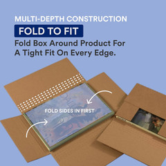 Flat Mailer Shipping Boxes 18″L X 12″W X 2″H Large 50-Pack | Corrugated Cardboar