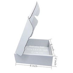 6 x 6 x 2 Inch 50 Pack Recyclable Gift Mailers Corrugated Shipping Boxes