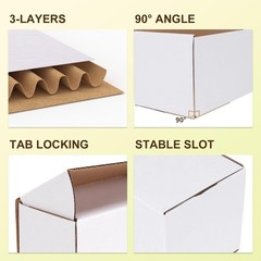 Brand New 25 Pack 12x6x4 White Small Shipping Boxes for Packaging Small Business