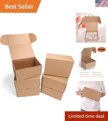 Lightweight 10x7x5 Cardboard Shipping Boxes – 6 Pack for Easy Assembly & Storage