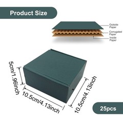 25 Pack Corrugated Packaging Box Mailers Shipping, Green Recyclable Cardboard…