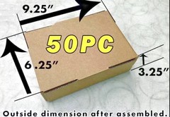 50 Pieces 9″ x 6″ x 3″ Corrugated Security Mailer Shipping Box Boxes