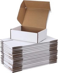Lightweight 25 Pack White Cardboard Shipping Boxes 6x4x2 Inch – Securely Packing