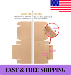 6X4X1 Inches Small Shipping Boxes Set of 50 – Brown Mailer Corrugated Cardboard