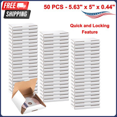 50 Pcs 5 5/8″l x 5″w x 7/16″h Cd Mailer Box Cd Shipping Boxes Corrugated Mailing