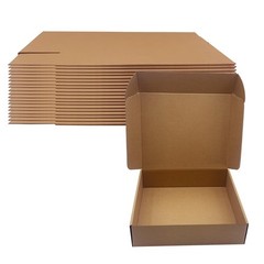 Pack of 20 Brown Corrugated Shipping Boxes 12x10x3 inch – Recyclable Mailer for