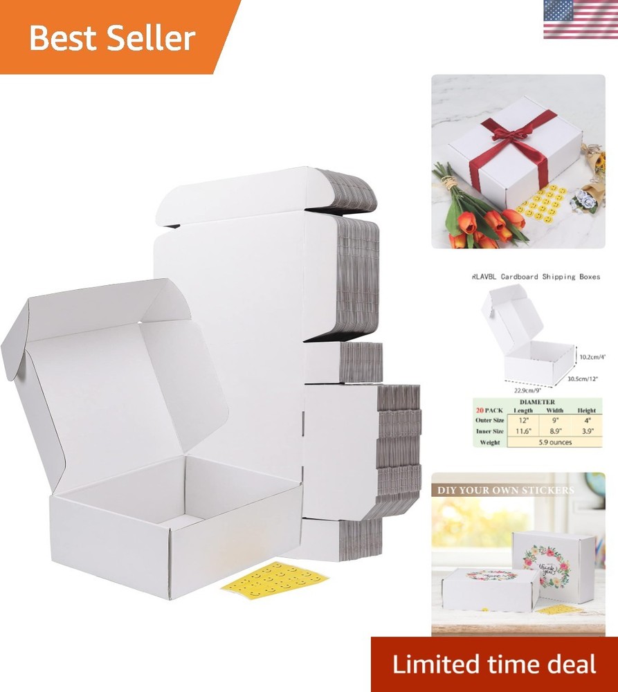 Brand New Shipping Boxes White 12x9x4