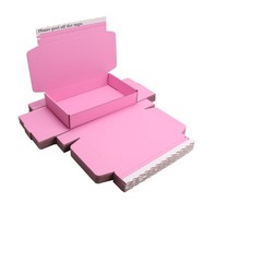 Pink Shipping Packaging Box 10.5×6.3×2 Inch Hard Corrugated Cardboard Wrap