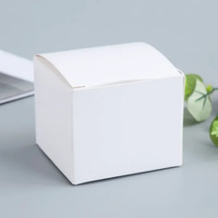 20/50Pcs Kraft Paper Packaging Box Black/White/Kraft Paper Square Candy Box Wed