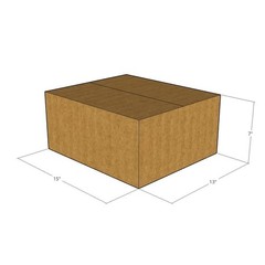 5 15x13x7 Kraft Brown Corrugated Shipping Boxes 32 ECT Single-Wall New