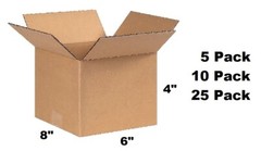 Lot of 8x6x4 Cardboard Paper Box Mailing Packing Shipping Box Corrugated Carton