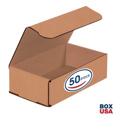 Kraft Corrugated Corrugated Cardboard Mailing Boxes, 7″ x 4″ x 2″, Pack of 50…