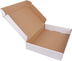 30 Pack 11X8.75X2 Inch Corrugated Box Mailers- White Cardboard Shipping Box Corr