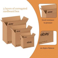 25pcs pack 12 “x 6″x 6” Shipping Packing corrugated cardboard boxes color logo
